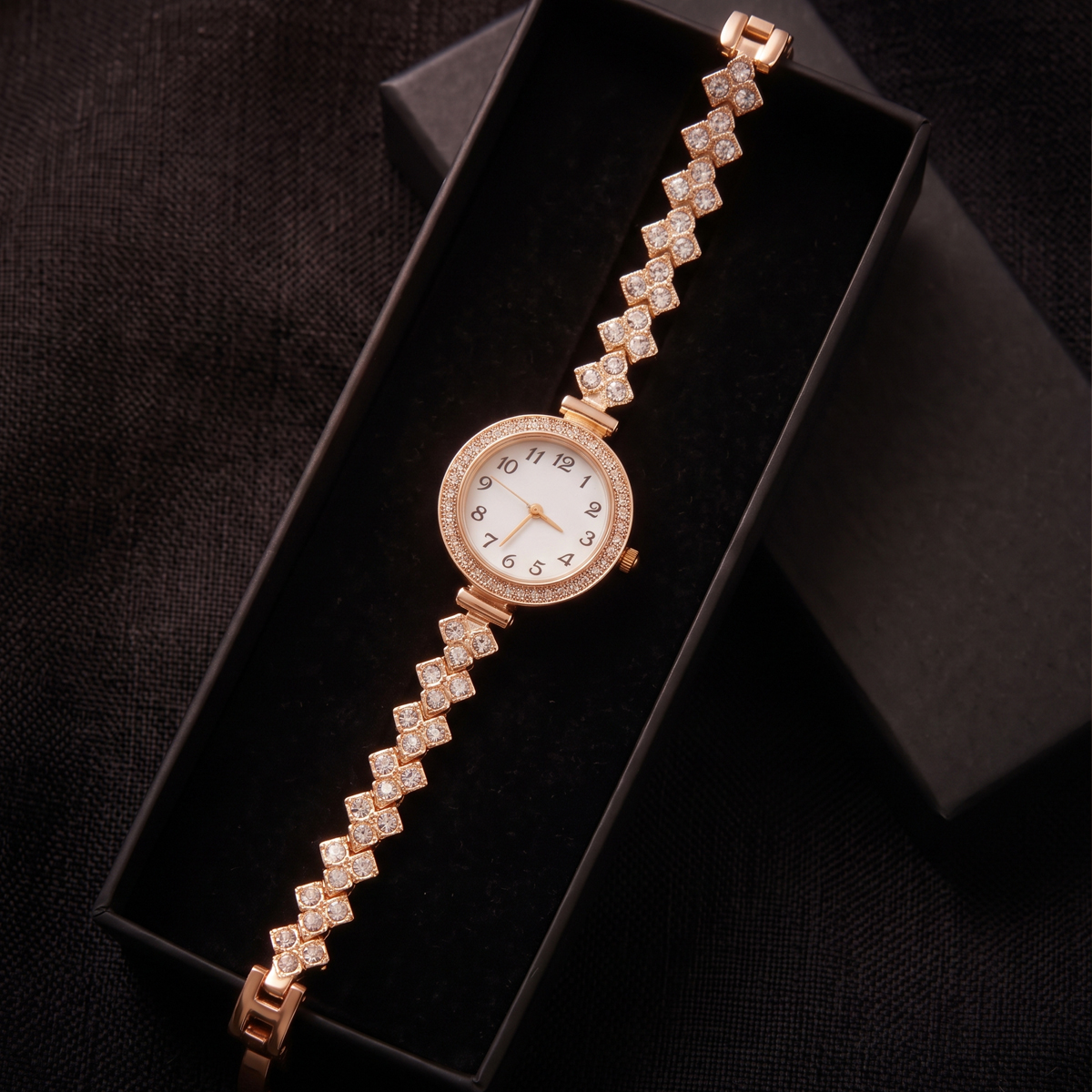 Elegant Bracelet Watch for Girls Women / Fancy Stylish Watches for Ladies Gift with Box / Round Dial and Exquisite Motifs