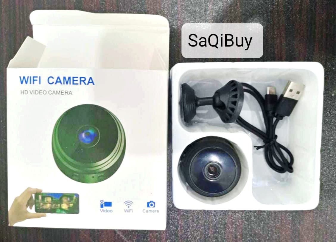 WiFi Mini Camera HD 1080p 2 Mega pixel Camera Lens Upto 128 GB Memory card supported Wireless Video Recorder Voice Recorder Security Monitoring Camera