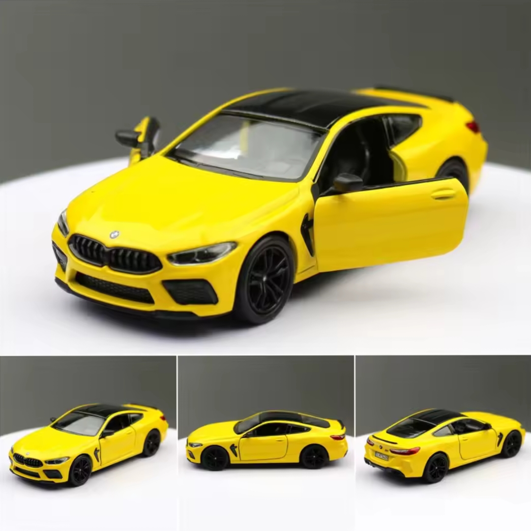 BMW M8 Competition Coupe Kinsmart DieCast Model Car 1/38 Scale  Multicolor Collectible Toy Vehicle