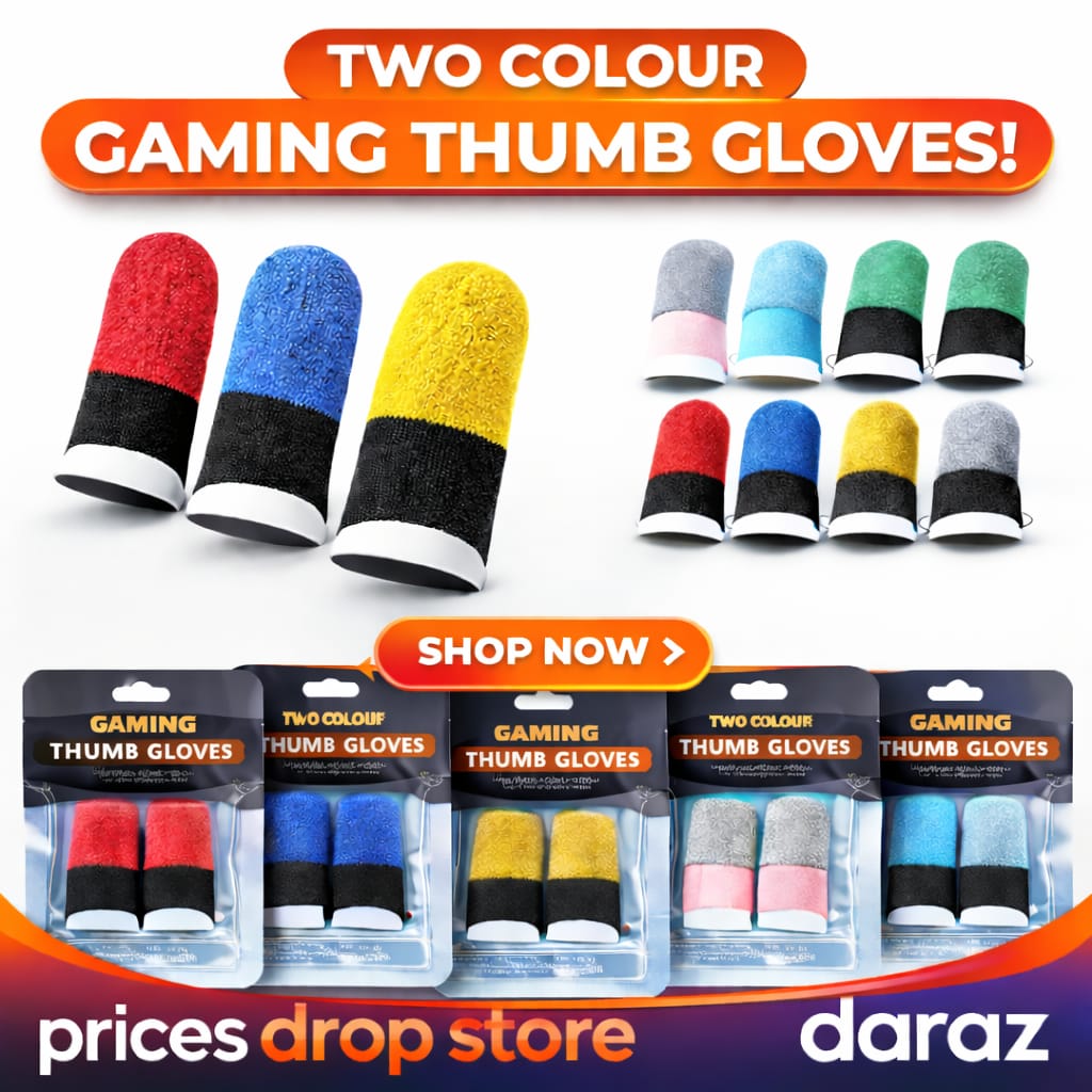 0.9🎮 Black Mobile Gaming Thumb Gloves | Finger Sleeves for Ultra Smooth Touch & Quick Response | Sweat Resistant Gaming Accessory for Better Control & Precision