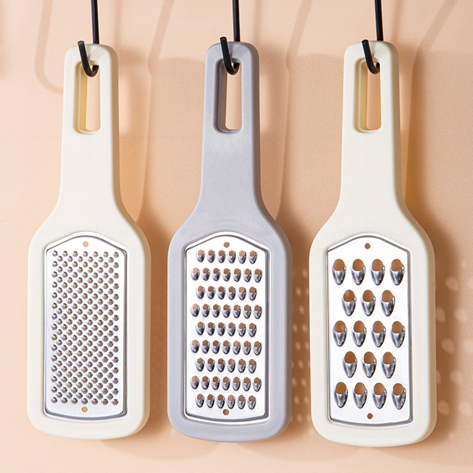 Potato Shredder Ergonomic Handle Portable Manual Fruit Carrot Cheese Butter Grater (Set Of 3)