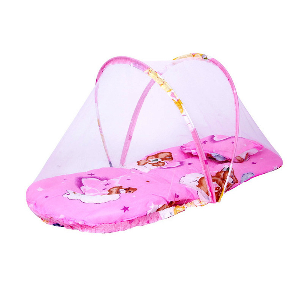 Pink/Blue Spring Summer 05 Years Baby Bed Tent Crib Mattress Portable
