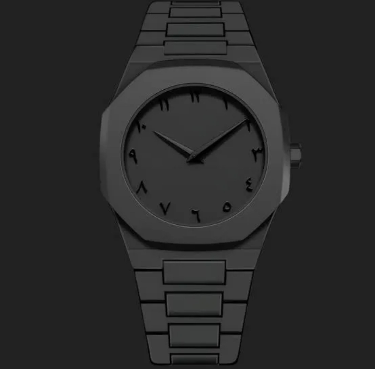 Arabic Aura watch 2025 New Arabic Men’s Aura Watch, Black Modern Creative Design Waterproof Quartz Movement for smart men