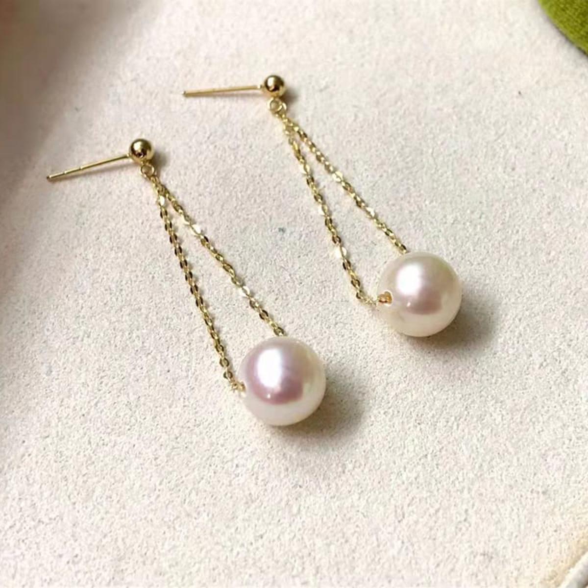 Big Simulated Pearl Drop Earrings for Women - Female Fashion Jewelry