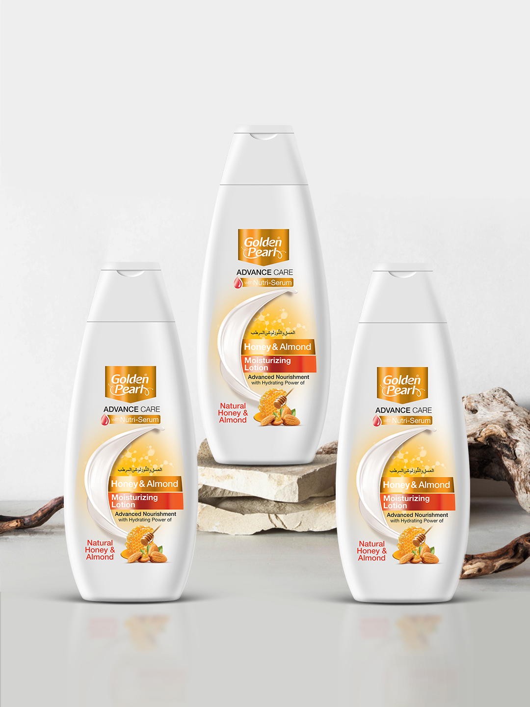 Pack of 3 Golden Pearl  Honey & Almond Moisturizing Lotion