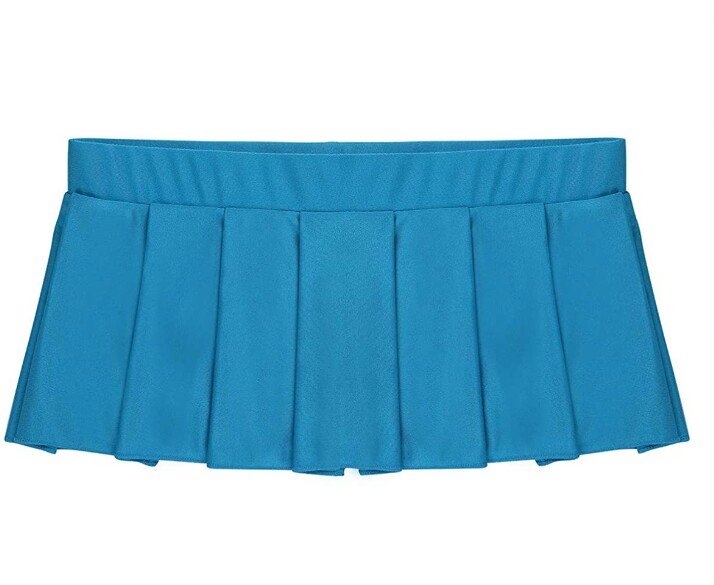 Skirts Store Knife Pleated Mini Skirt For Women - Night Dress - Skirt For Women - Sky Blue Skirt