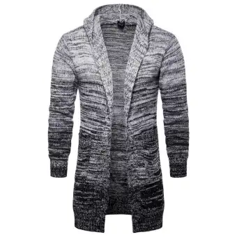 male hooded cardigan