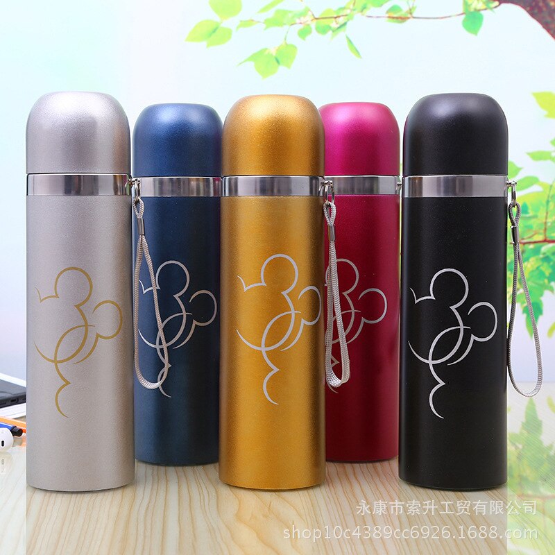 Stainless Steel Vacuum Flask Defects Light Weight 500Ml Cartoon Thermos Portable Bottle