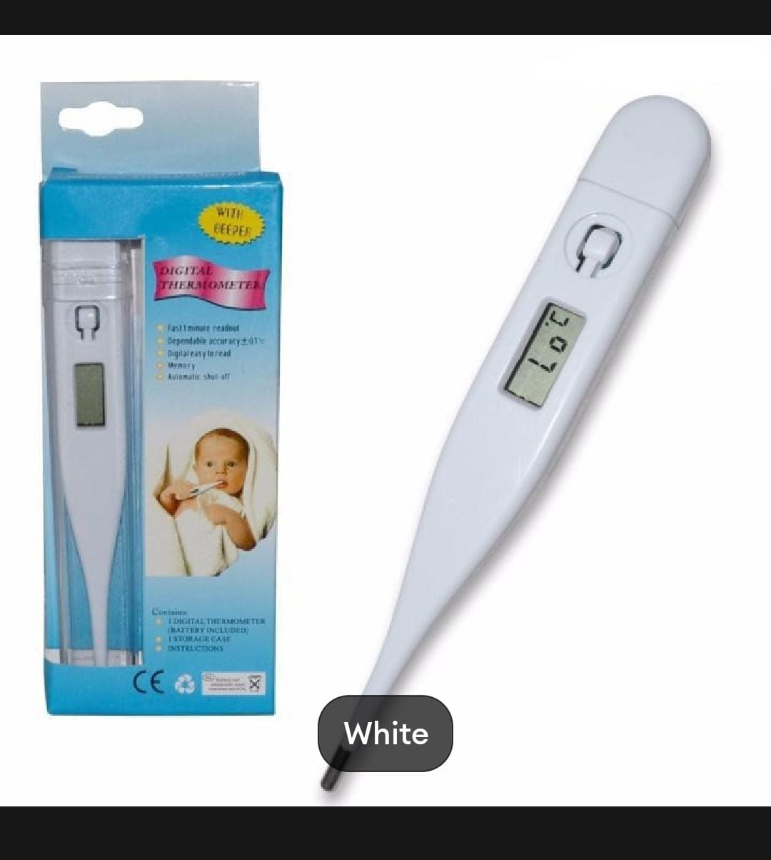 AS Digital Thermometer Head Fever Forehead Thermometer Home Test Temperature