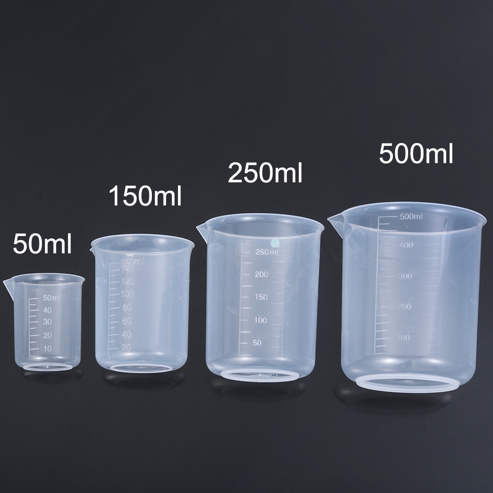 50/150/250/500ML Clear Plastic Liquid Measuring Cups handmade DIY 