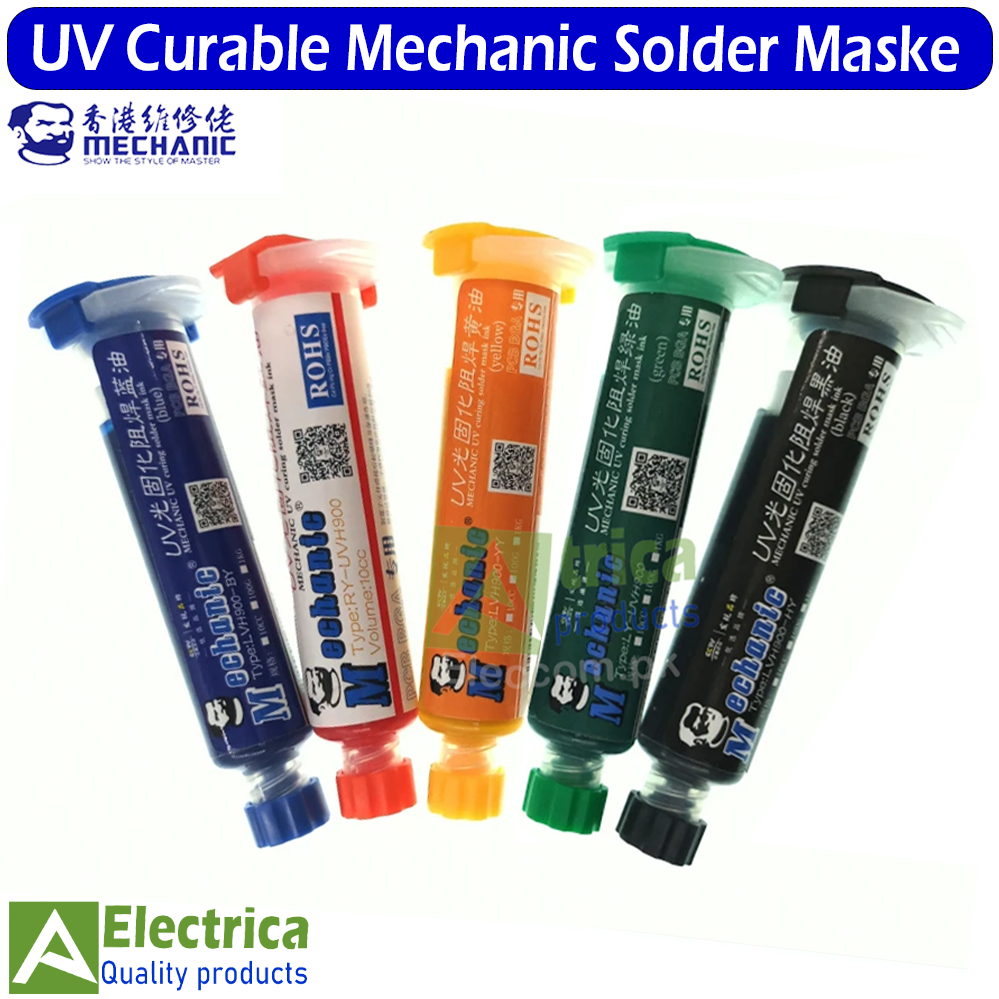 MASUNN Monteur Zwart Uv Curable Soldeer Masker 10Cc Voor Pcb Bga Circuit Board Bescherm Solderen Plakken Flux Cream Lassen Fluxes Olie