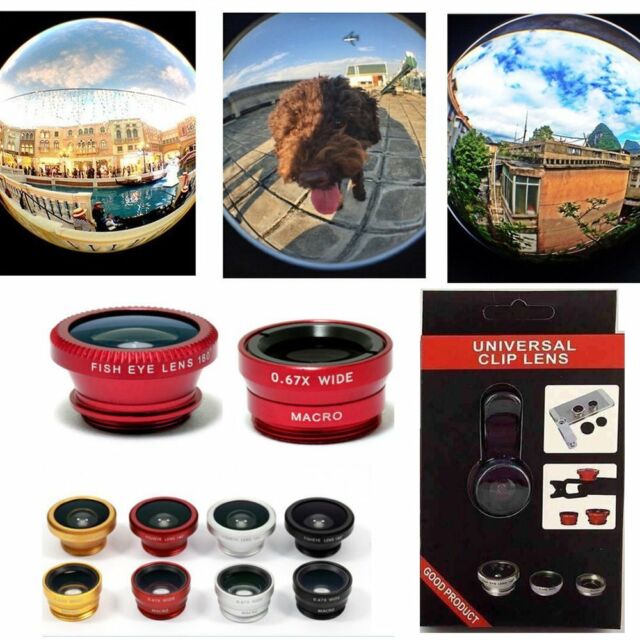3 In 1 - Clear Zoom Mobile Camera Lens Selfie Mobile Phone Clip Lenses Fish Eye Wide Angle Macro Camera