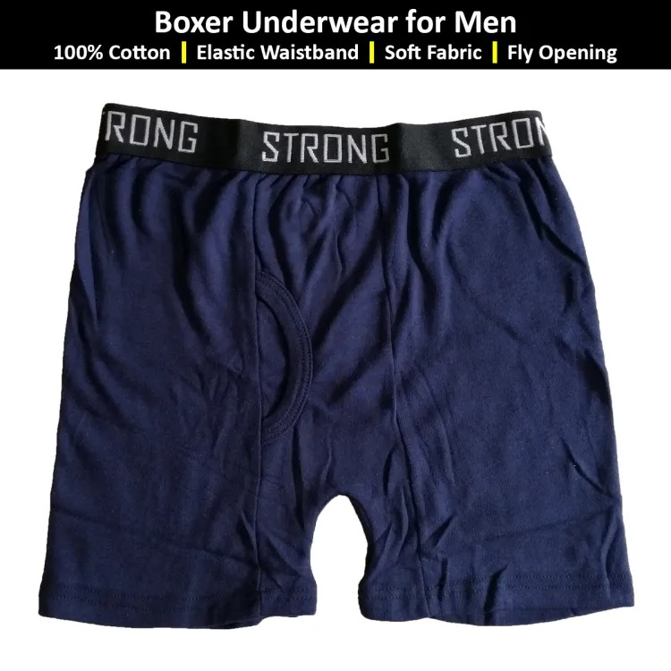 STRONG COMBED COTTON BOXER SHORTS FOR MEN BREATHABLE AND COMFORT QUALITY