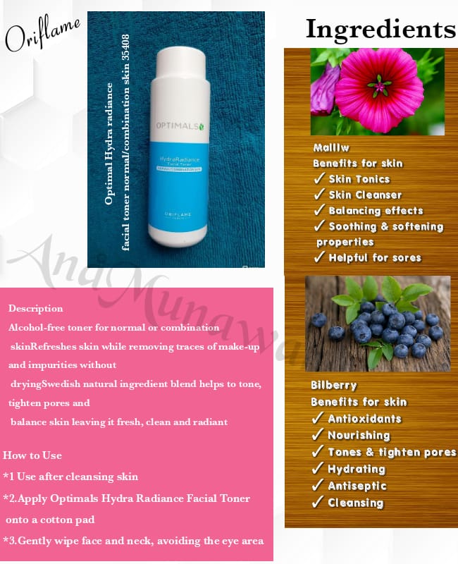 optimals hydra radiance facial toner