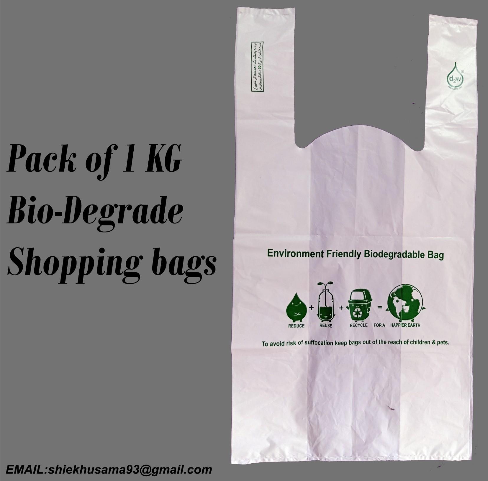 Pack of kg Biodigradable Plastic Shopping Bags 12x16