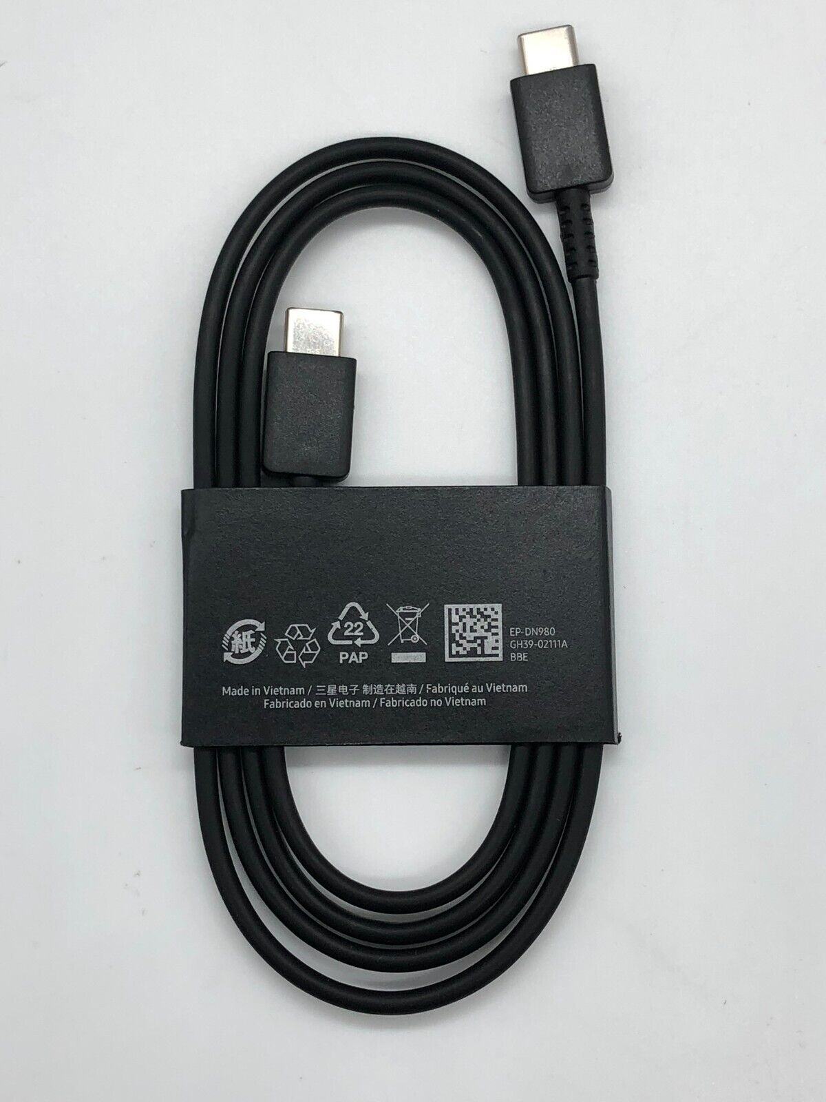 100% Original Samsung Galaxy Cable Dual Type C To Type C Super Fast Charging 35W / 25W / 15W  3A For Galaxy S22 5g S21 Ultra S20 Note 20 10 A71 A32