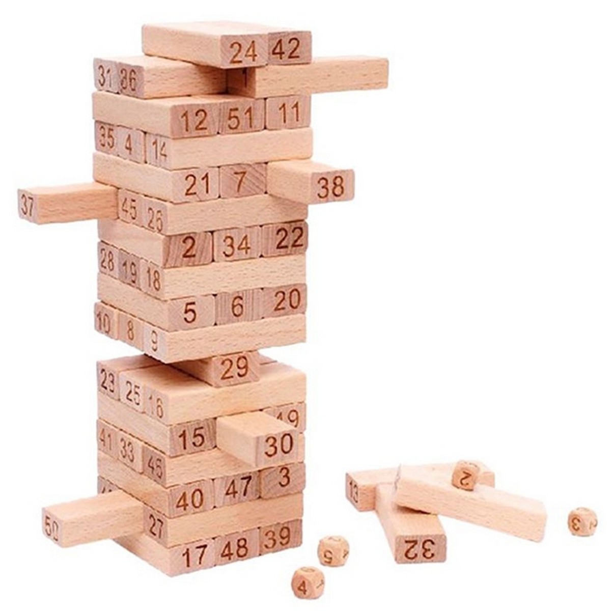 Buy Jenga Number Wooden Stacking Tower Game for Kids at Lowest Price in