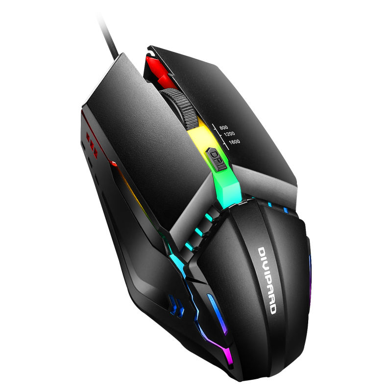 AOQELO AMG2 Wired RGB Gaming Mouse – Mechanical Wind, Noiseless, Anti-Slip Gaming Design