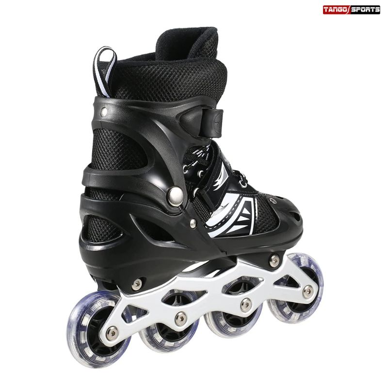 Skate Shoes Power Superb Adjustable Roller - 4 Wheeler 8-14 Years - Skating Shoes Premium Quality & Adjustable Different Size With Light In Wheels