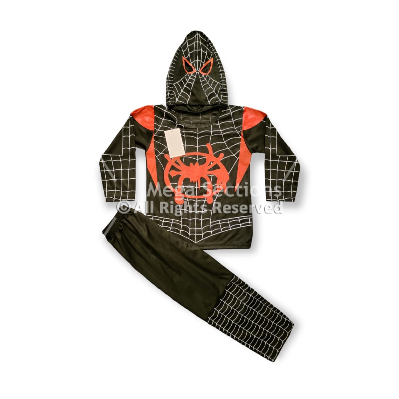 Kids Spiderman BLACK RED Spider-verse Costume Set Halloween Cosplay Bodysuit