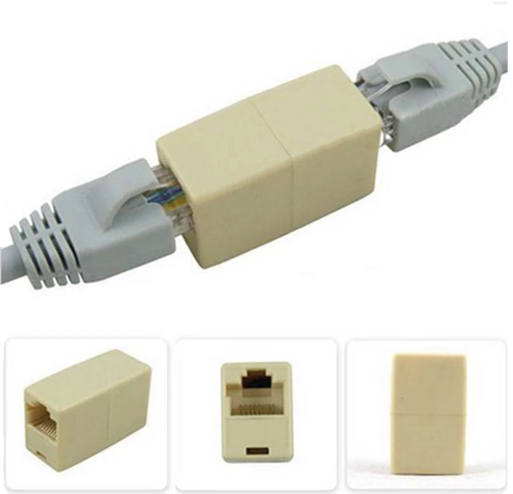 RJ45 Female Connector RJ 45 Coupler Extender Joinder Ethernet LAN Jointer
