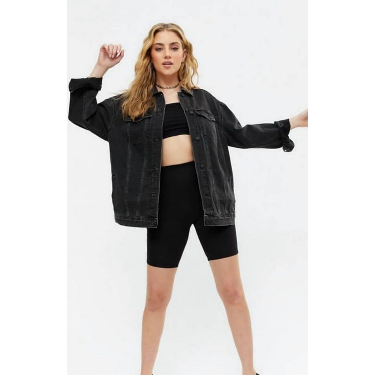 Black Denim Jacket for Women  Premium Quality  Export Denim Stuff