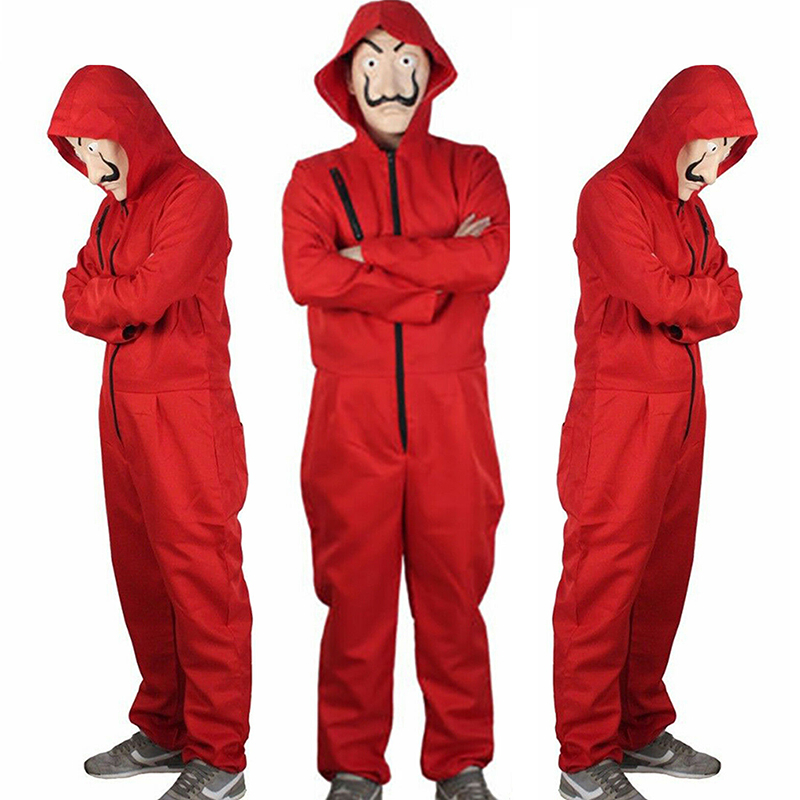 Money Heist Cosplay Halloween Costume Helloween cosplay money heist costume for school event and party