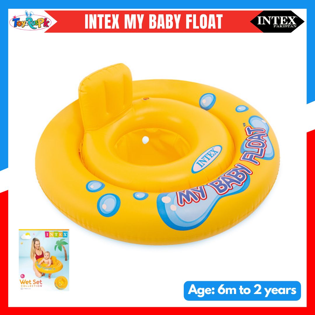 INTEX My Baby Float 6-24 month ( 26.5" ) | 59574 Inex Baby Float | Comfortable Backrest | Kids Baby Walker float | Intex® My Baby Float® - The Safest First Float for Your Little One | ToyzRusPk