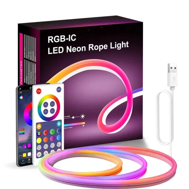 Neon Lights For Room - Led Strip Light - 1 Meter Lights For Gaming Room - Lights For Mirror - Night Light - Lights For Room Decoration - Flexible Neon Light