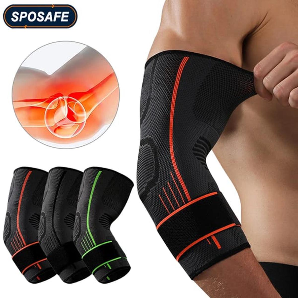 1 Pc Imported Elbow Brace Sleeves Weightlifting Compression Elbow Support for Tendonitis, Arthritis, Tennis Golfers Elbow Pain Relief