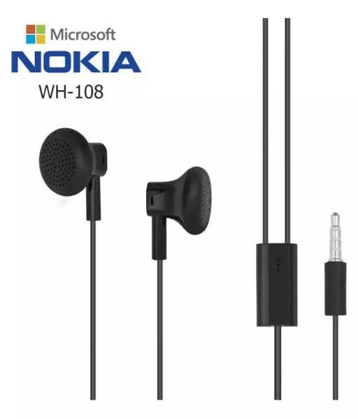 Nokia WH-108 Wired In-Ear Headphones with Mic, 1m High-Quality Audio, Durable Earphones for Phones and Devices