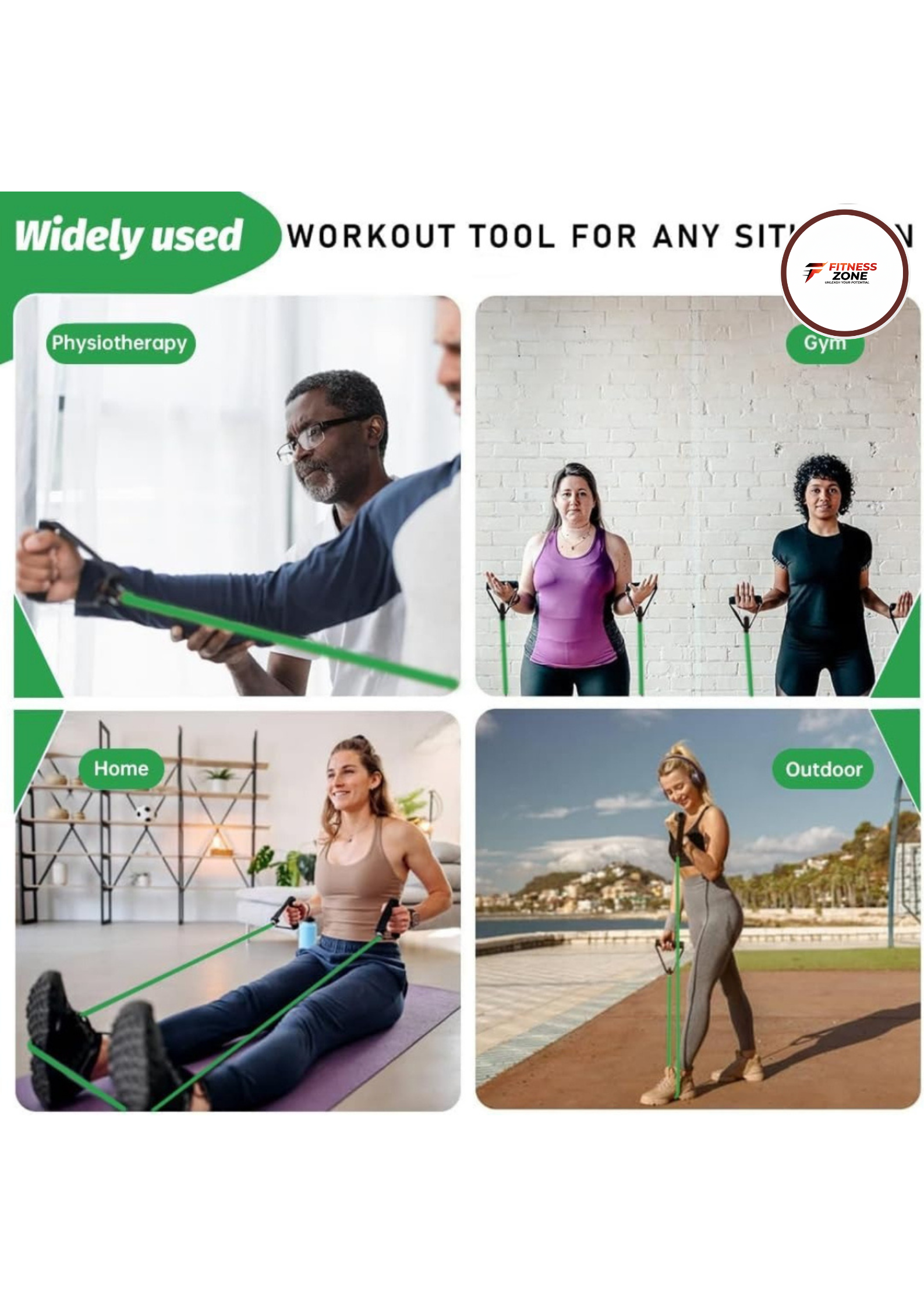 Resistance Band Single Loop Pull Rope – Latex Elastic Tube Exercise Band for Home Workout, Strength Training & Stretching