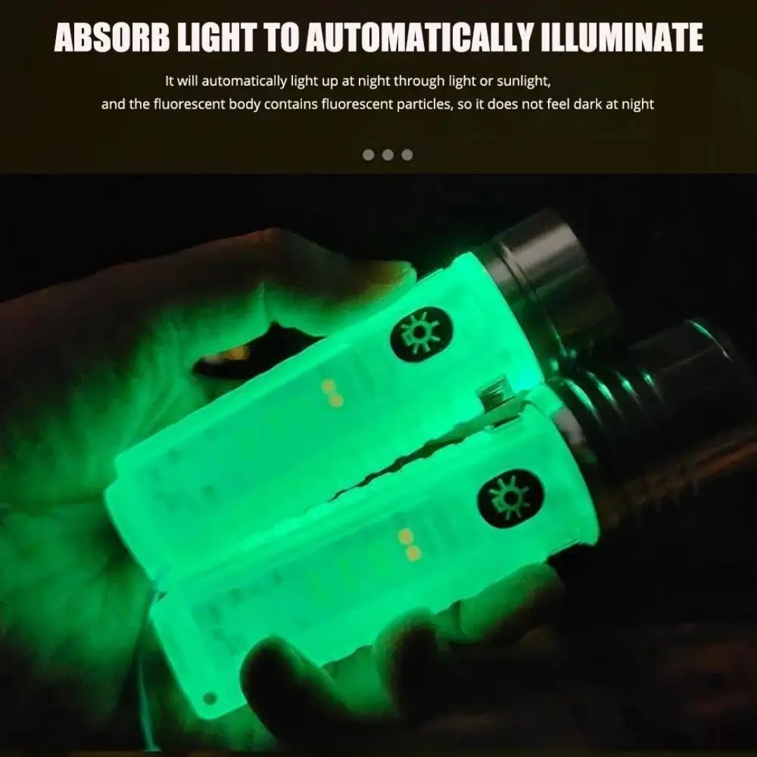 Multifunctional High Power Zoomable Flashlight Torches LED Super Bright Rechargeable High Lumens Long Range Flash Light 8 Modes Tactical Flashlight with Fluorescent Shell, Portable Hand Torch for Emergencies, Camping, Hiking
