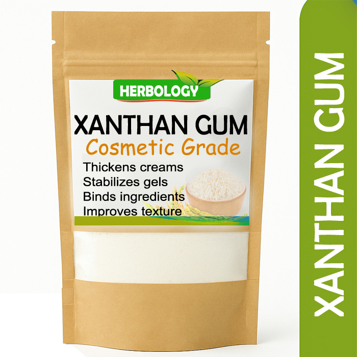 Herbology Xanthan Gum Powder Cosmetic Grade Used For Emulsion Stabilizer, Film-Forming Agent, Binder