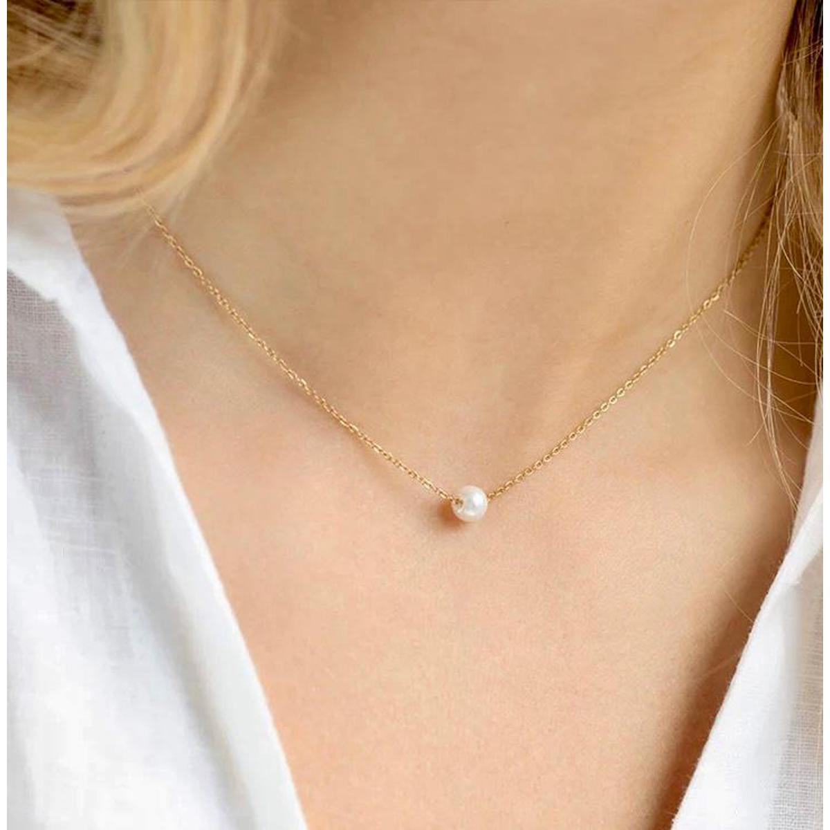 necklace for girls tiny pearl necklace for girls pearl necklace chain for girls gift for friends