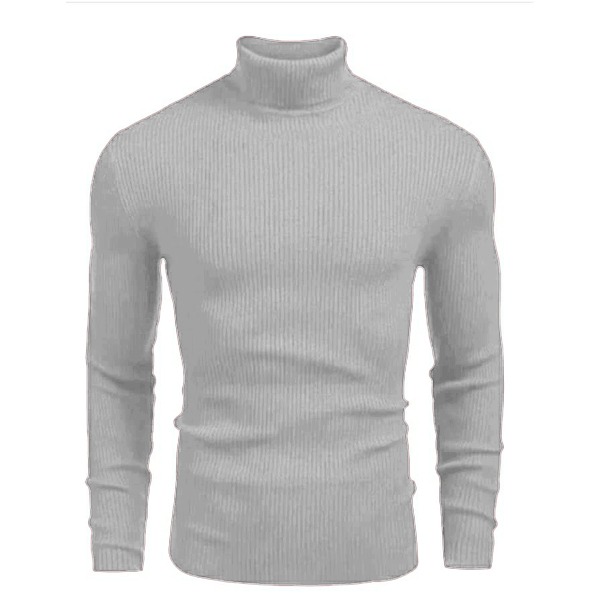 Trendy Fashion Premium Quality Slim Fit O-neck Lightweight Long Sleeve High Neck Turtleneck Elegant Sweaters for Men at Faiq Store