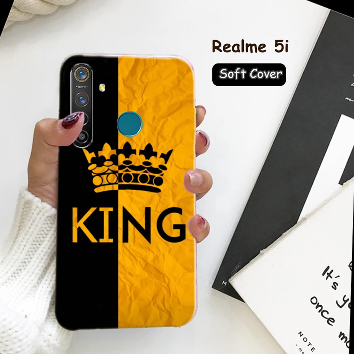 Realme 5i Back Cover King 2Gud Soft Flexible Phone Case for Boys