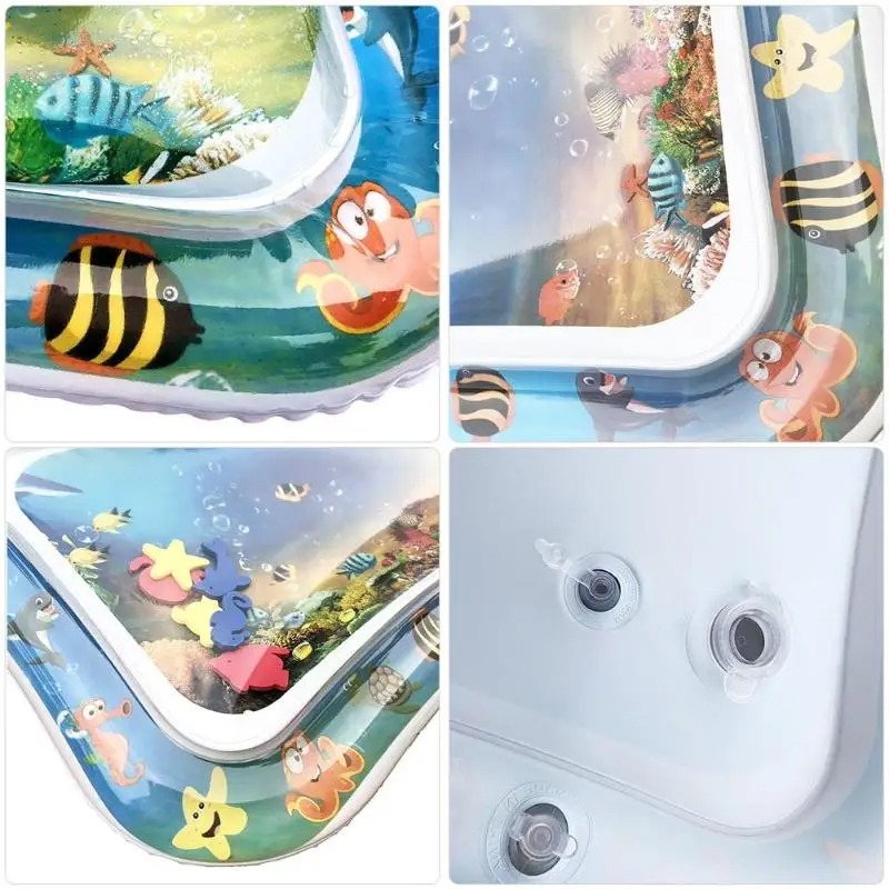 Baby Kids Inflatable Water Play Mat Kids Tummy Time Playmat Toys for Children Summer Pool Beach Game Cool Mat Toy