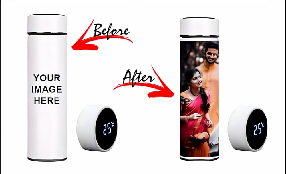 500ML Smart Thermos Water Bottle Led Digital Temperature Display Stainless Steel Coffee Thermal Mugs Intelligent Insulation Cups