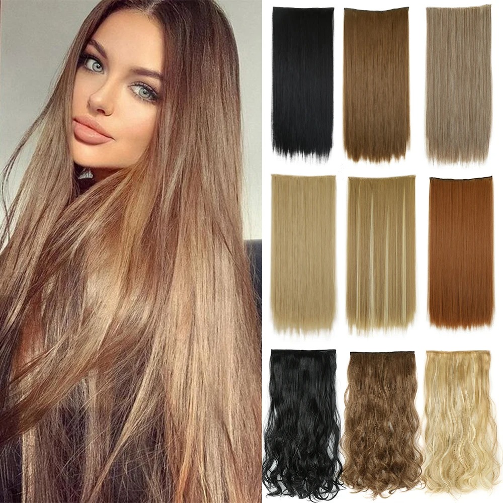 5 Clip In Straight Hair Extension For Girls