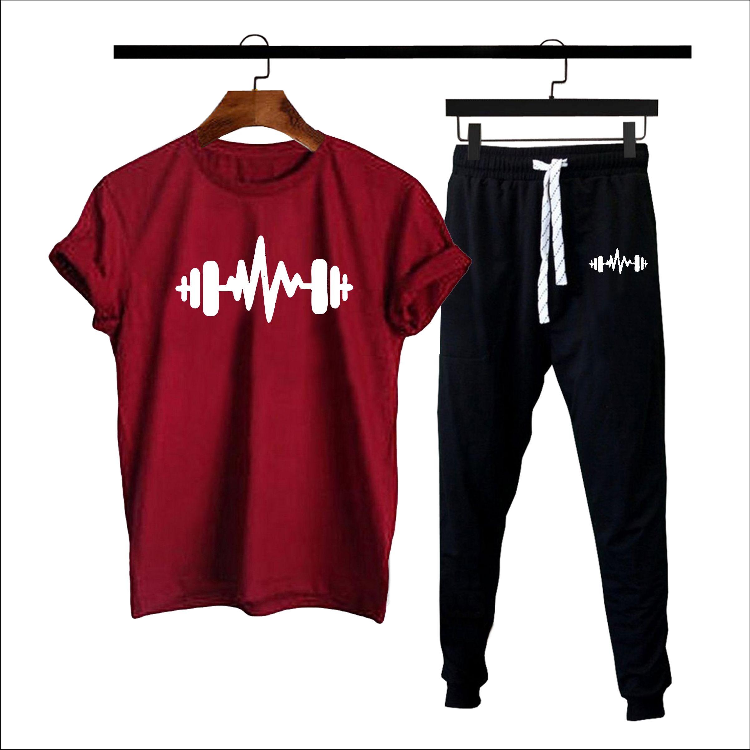 Black Trendy Printed Tracksuit For Men & Boys - Soft & Comfy Fabric Summer Printed Tracksuit