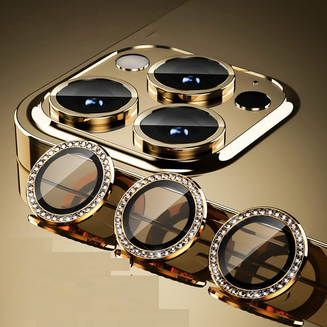 Diamond Camera Lens Protector For 11 / 12 / 13 / 14 / 15 / 16 / 17 Series  Luxury Sparkle Shockproof Camera Guard
