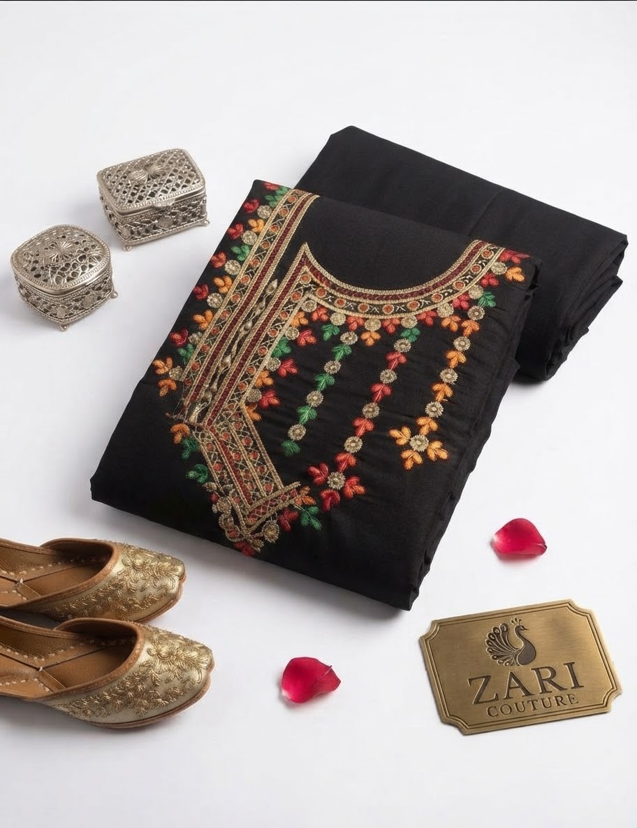 Embroidered 2-Piece Collection – Panel Embroidered Shirt & Paincha Embroidered Trouser