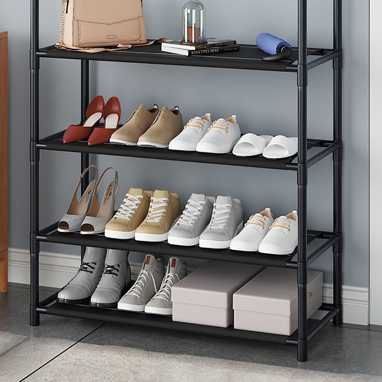 Adjustable Shoes Organizer Walmart Multi-Function Tiers Shoes Rack