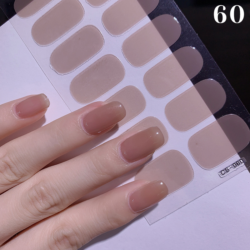Gel Nail Wraps Polish Strips Semi Cured Gel Nail Stickers Tool Nail Art