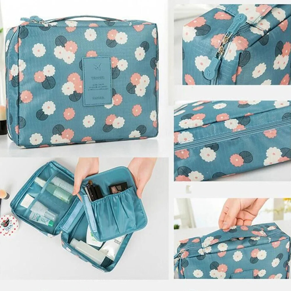 Multifunction Outdoor Makeup Bag for Women Portable Cosmetic Bag Toiletry Organizer Waterproof Female Storage Make Up Cases