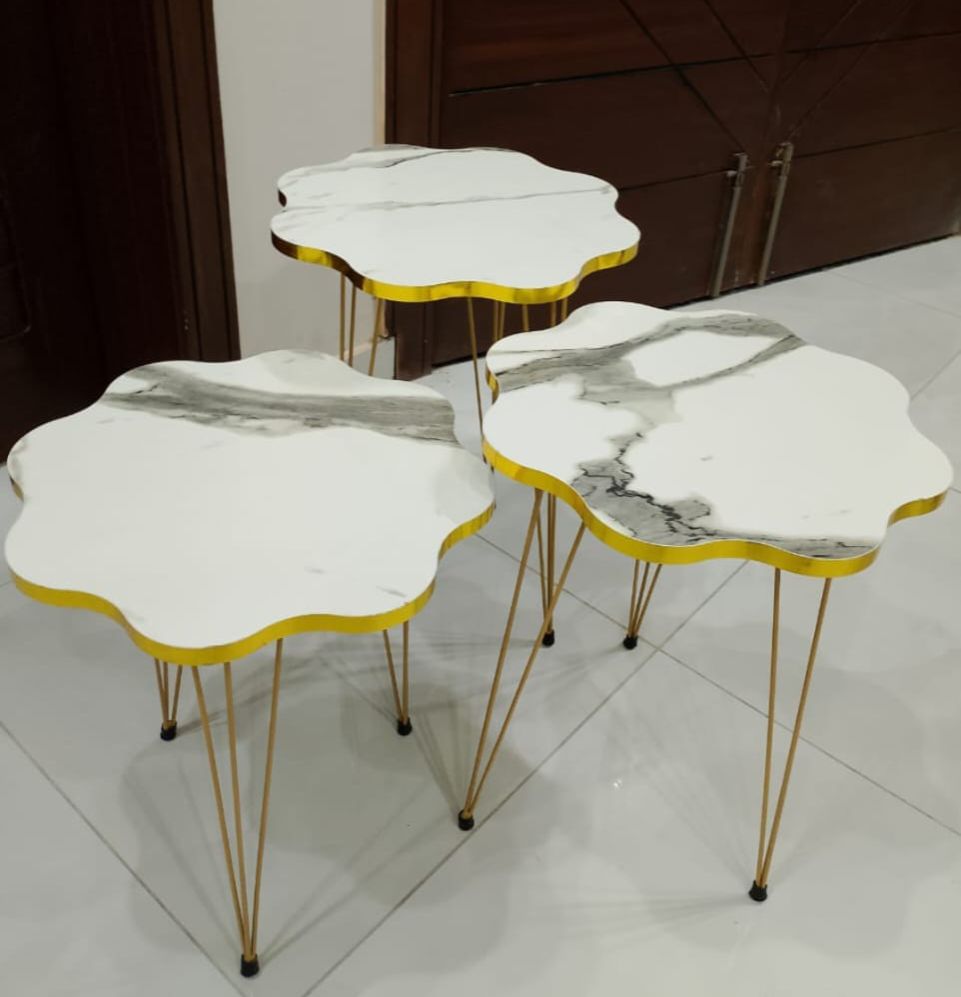 Coffee table/side table/round coffee table/1pc/2pc/set of 3 round coffee table/nesting end table with metal stand for home, living room, bedroom and for office by Alhafiz Walls
