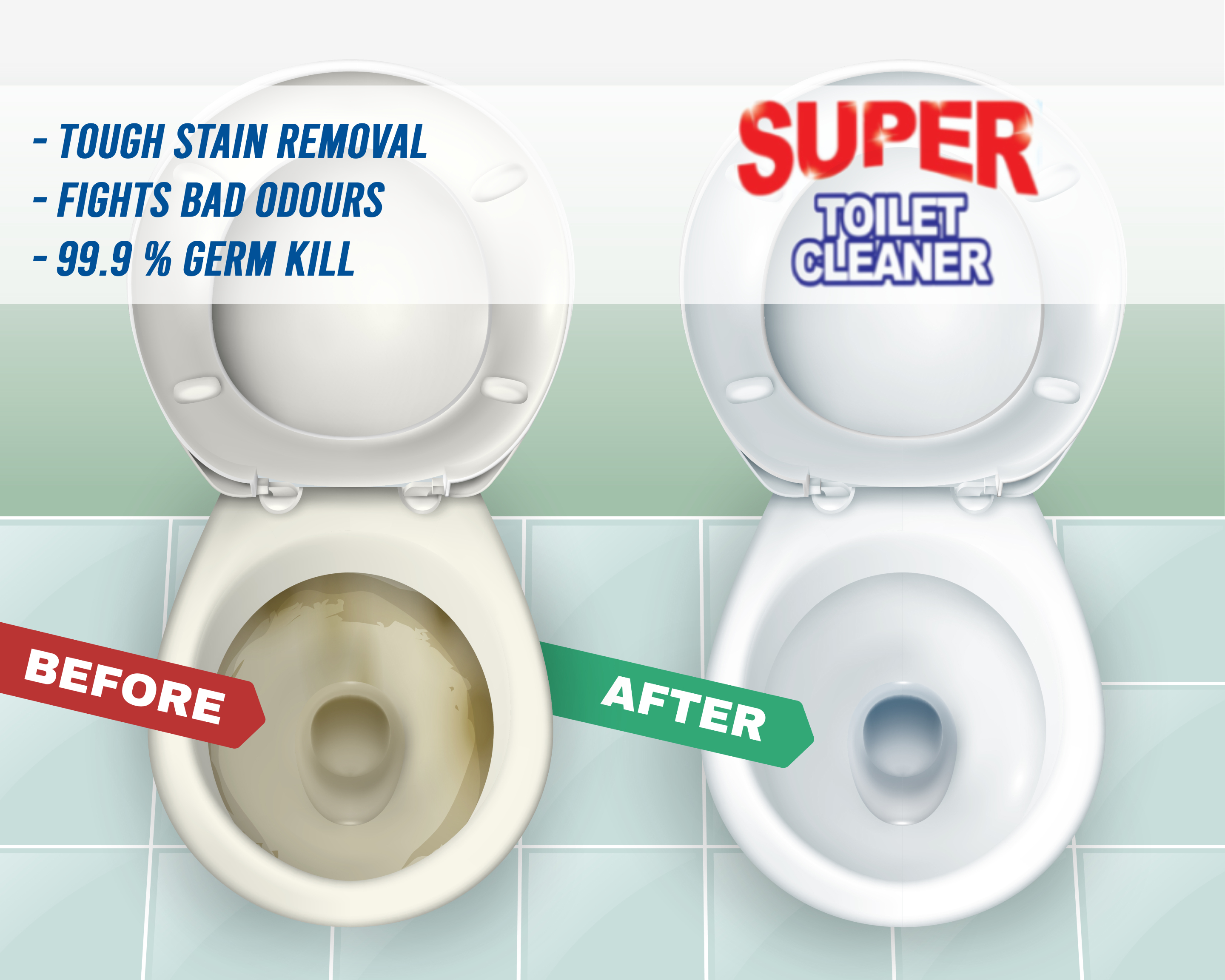 BLUELAND Toilet Bowl Cleaner Refill Pack Eco Friendly, 46 OFF