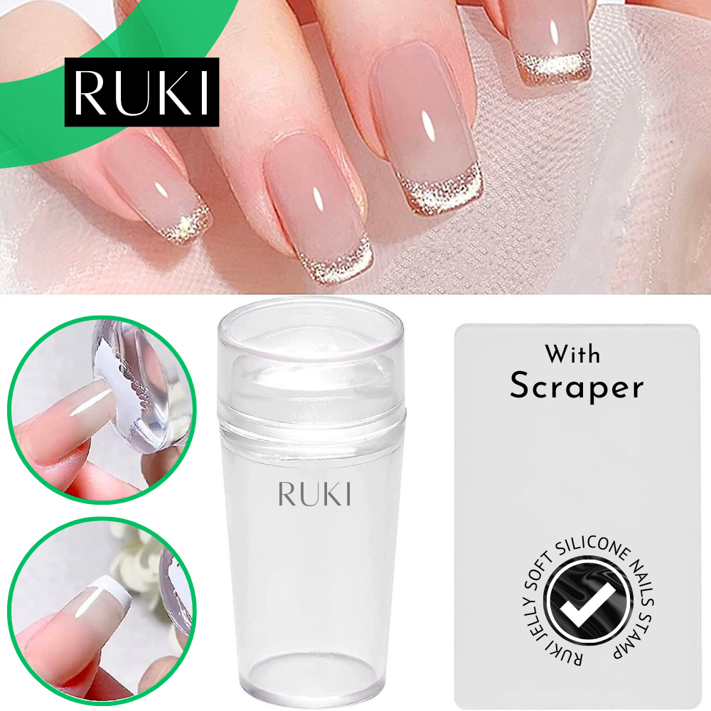 Nail Stamper Jelly Soft Silicone Stamp For French Nails Art Stamping