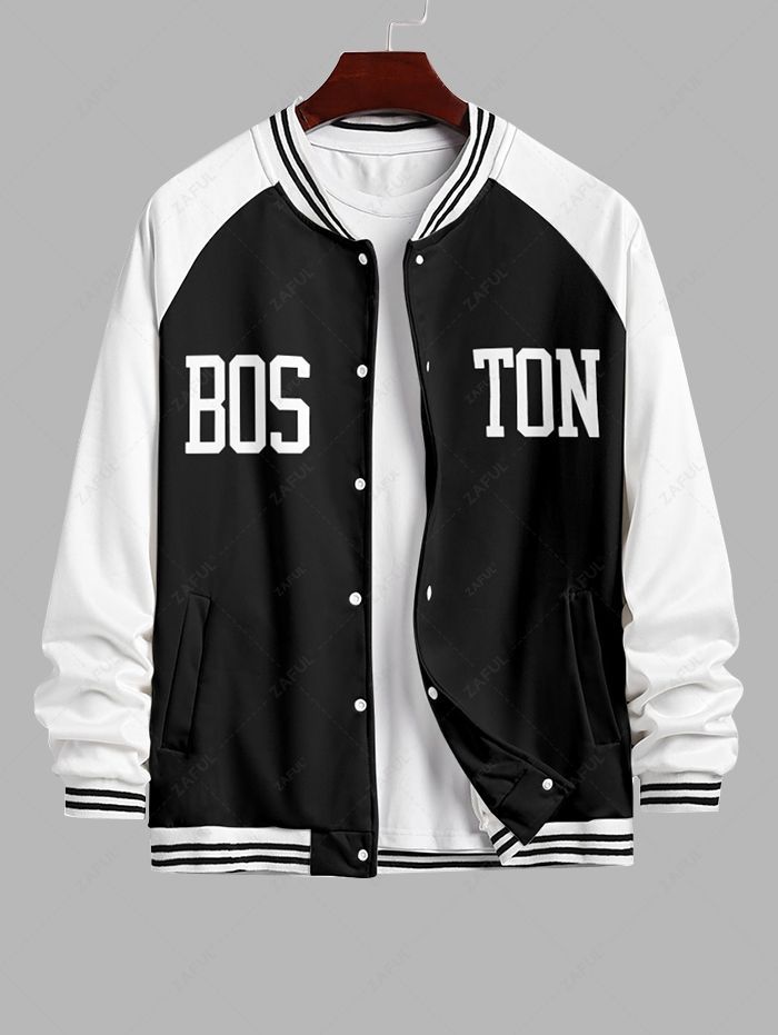 Stylish Boston Varsity Jacket For Women: Your Winning Look, Every Day!